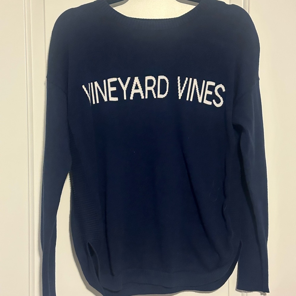 Vineyard Vines Women's Blue Crew Neck Sweater